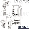 Bristan Capri Basin Mixer Eco-Click Bathroom Tap Pop-Up Waste Spares